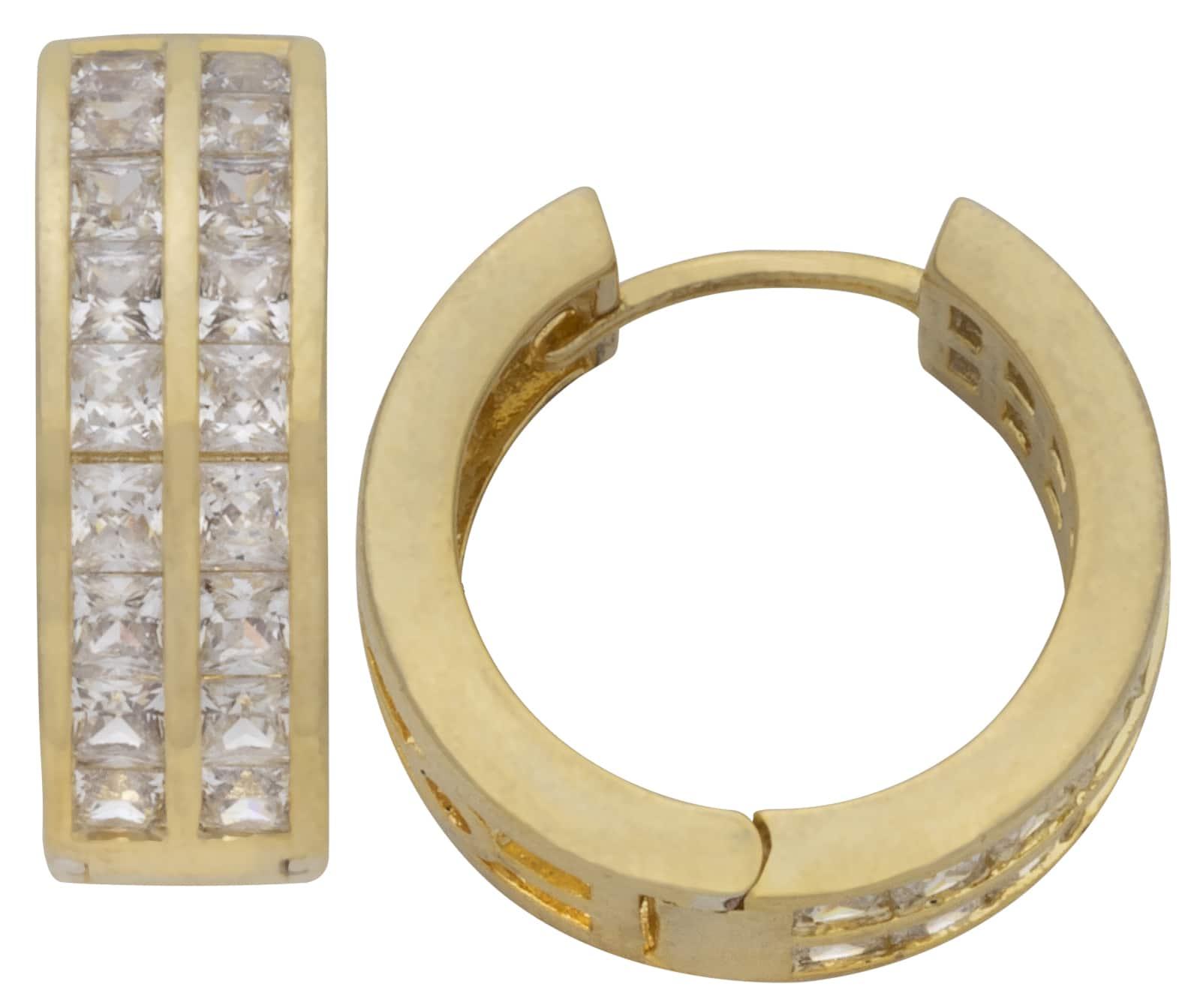 CZE-282 | Square CZ Hoop Earrings image