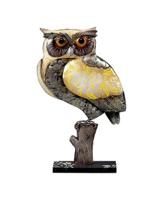 Snow Owl Metal Figurine - 13" Tall - Item #7447 14004 image