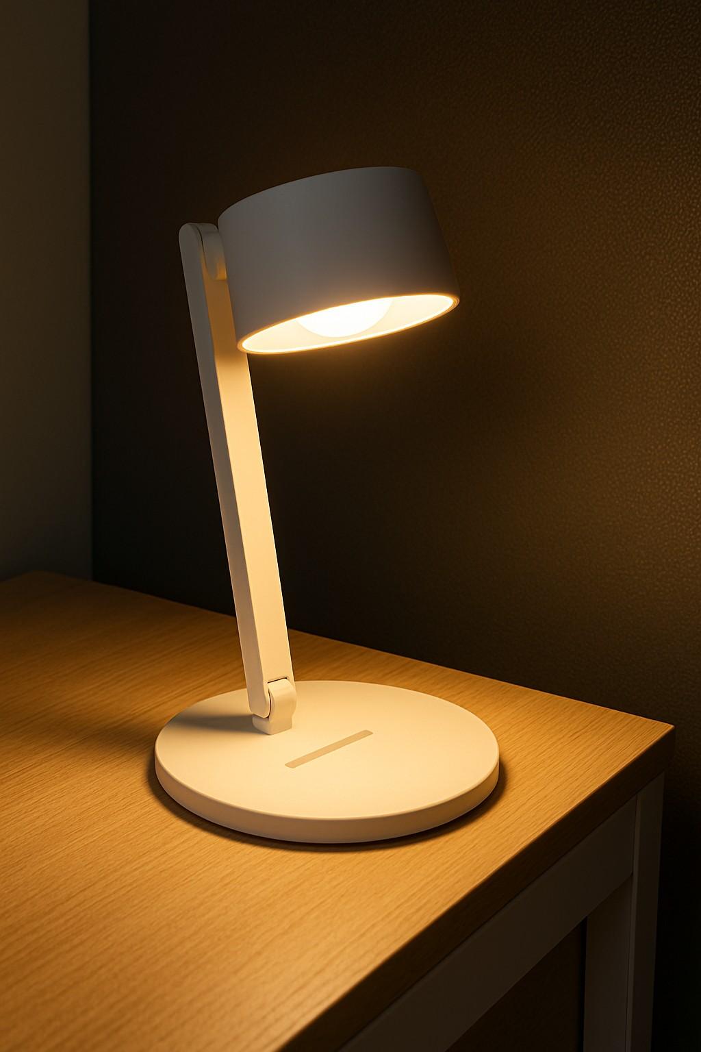 LED Desk Lamp with Wireless Charger - 3 Touch/Tap Lighting Modes - Foldable - Item #7894 image