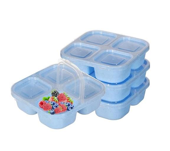 3 Pack - Skywin 4 Compartment Snackle Box Container with Separate Lid - Item #8774 T2103 image
