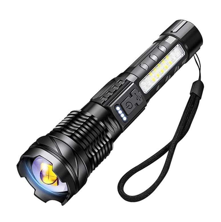 A76 Rechargeable Flashlight - 20000 High Lumens - 7 Modes - COB Side Light - Item #7632 image