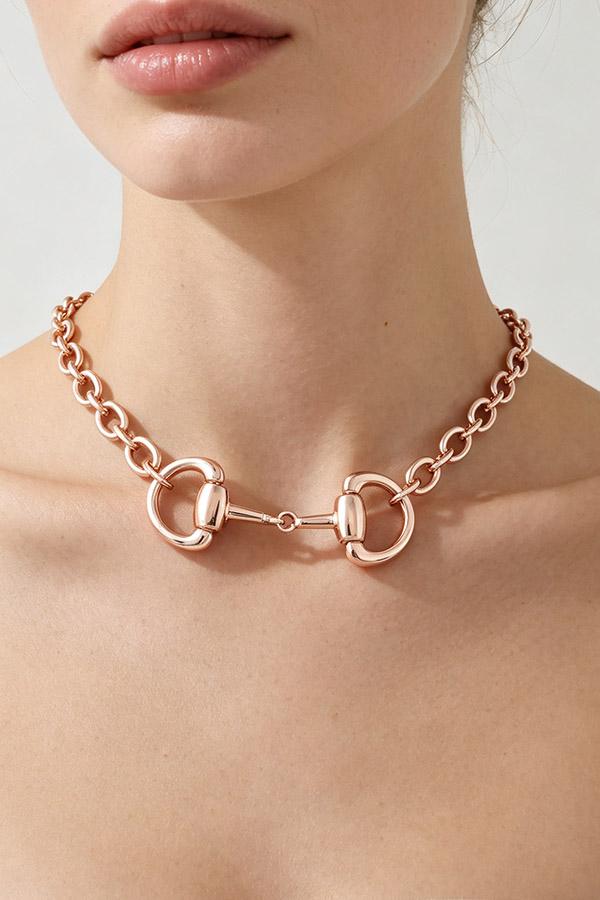 Polished Toggle Chain Statement Necklace