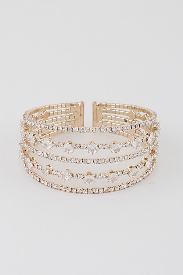 Jeweled Open Cuff Bracelet (84248) image