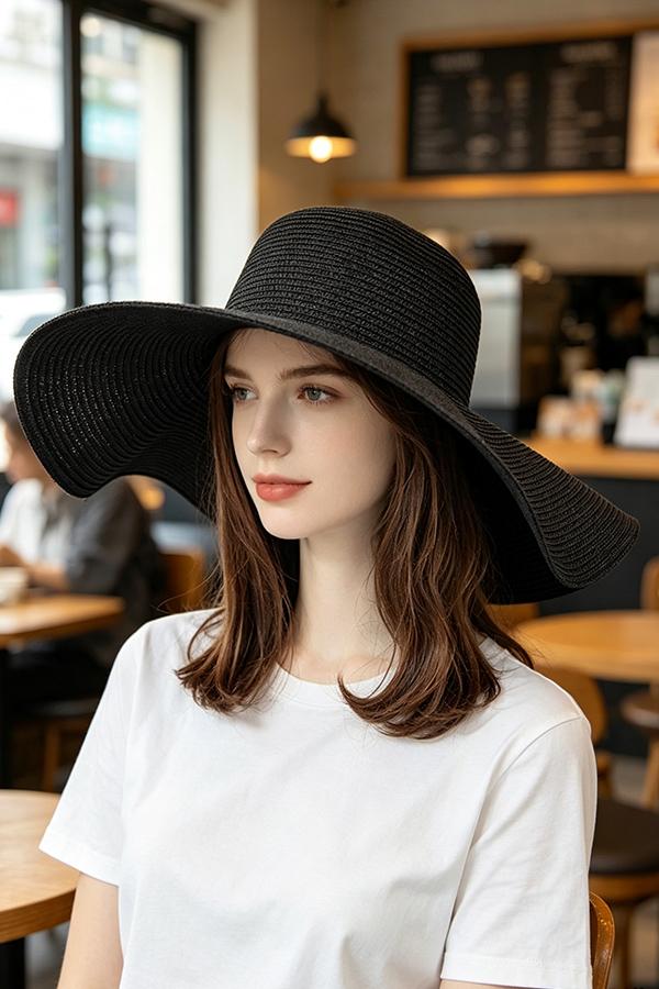 Wide Brim Beach Hat. image