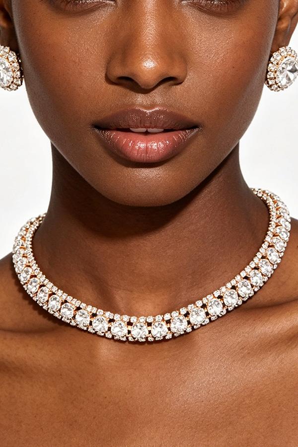 Rhinestone Necklace set