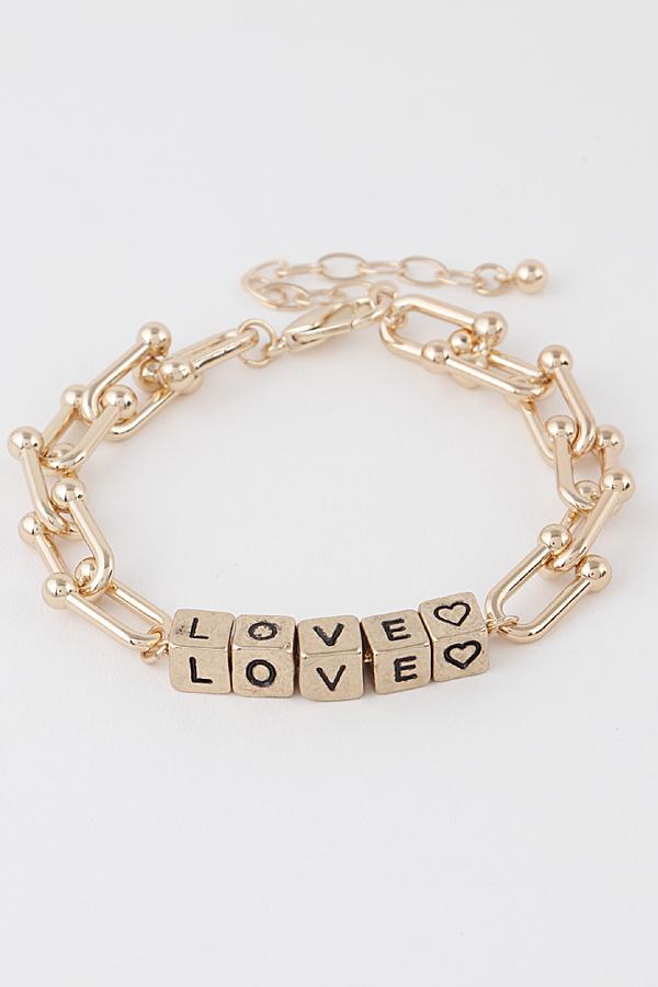 Mama And Love Cube Beads Bracelet image