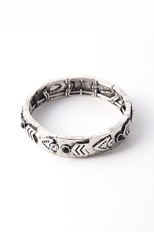 Multi Offset Jewel Arrow Stretch Bracelet 5ECJ2