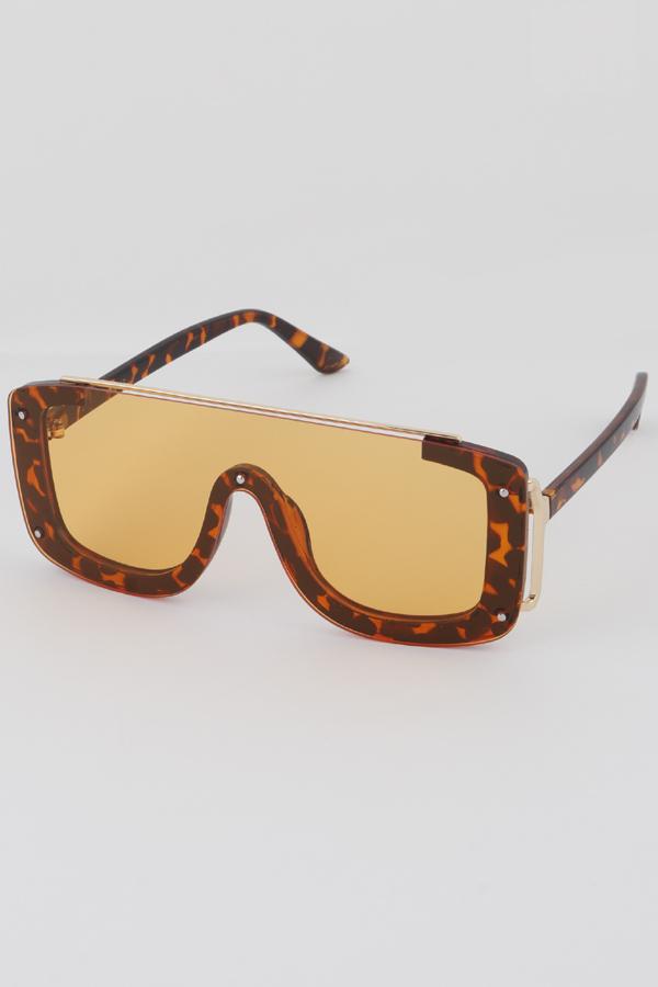Half Frame Shield Sunglasses (P30412) image
