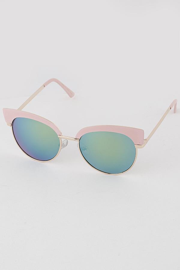Half Frame Round Sunglasses image