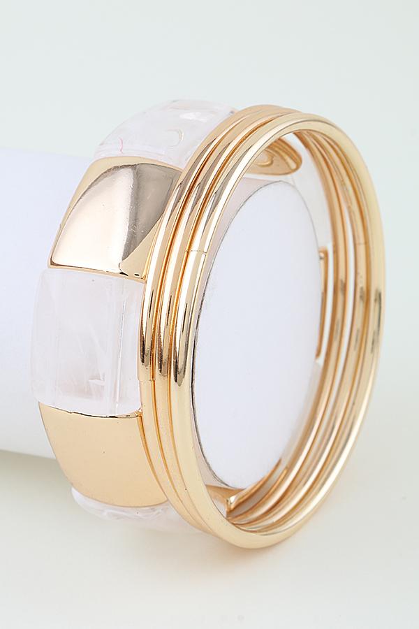Multi Tortoise Polished Cuff Bracelet image