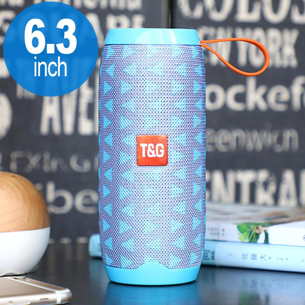High Sound Extreme Portable Bluetooth Speaker with Carry Strap TG106 (Gray Blue) image
