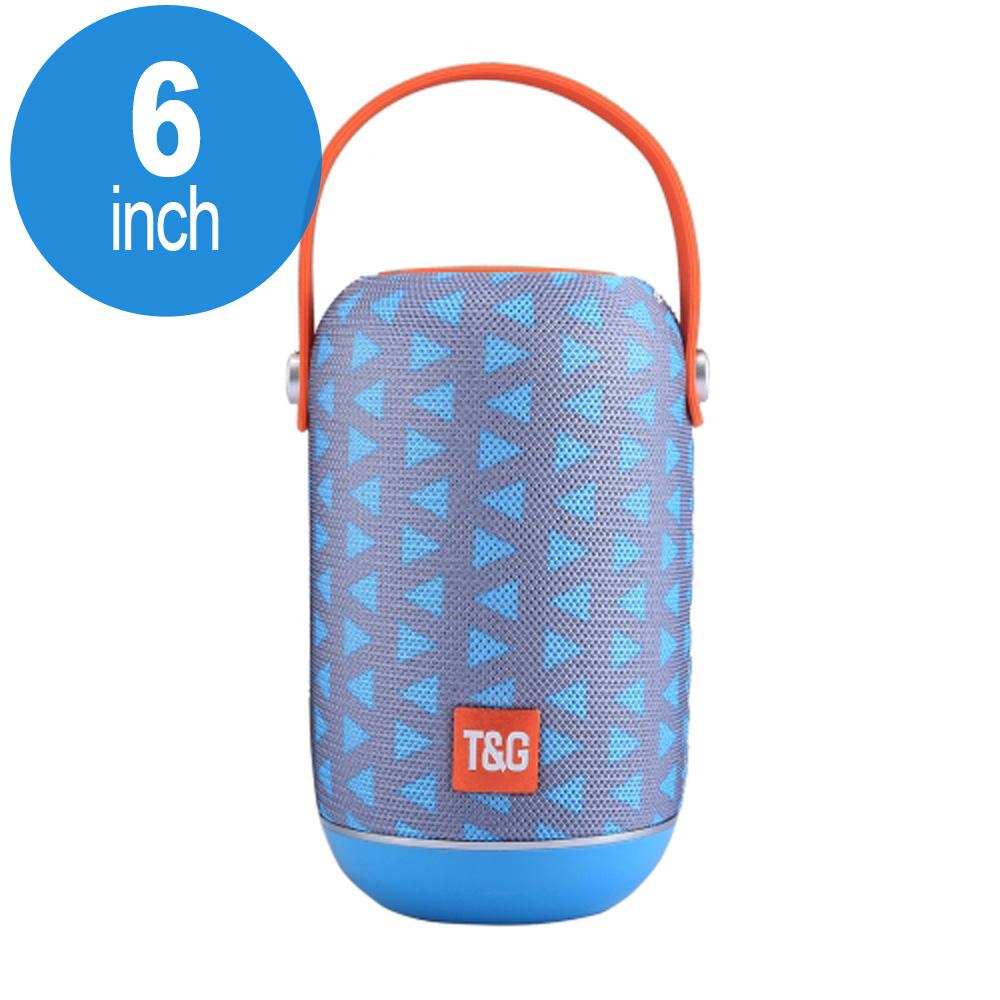 Extreme Sound Round Portable Bluetooth Speaker with Handle Strap TG107 (Gray Blue) image
