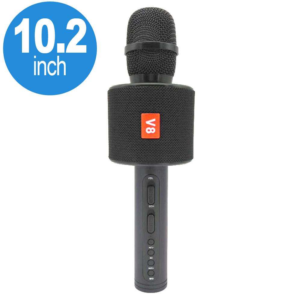 Wireless Bluetooth Karaoke Microphone, 3-in-1 Portable Hand Speaker V8 (Black) image
