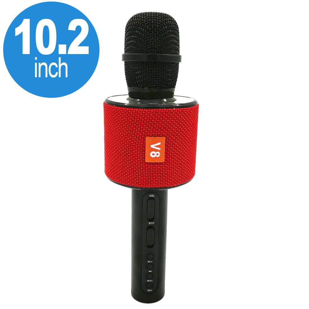 Wireless Bluetooth Karaoke Microphone, 3-in-1 Portable Hand Speaker V8 (Red) image