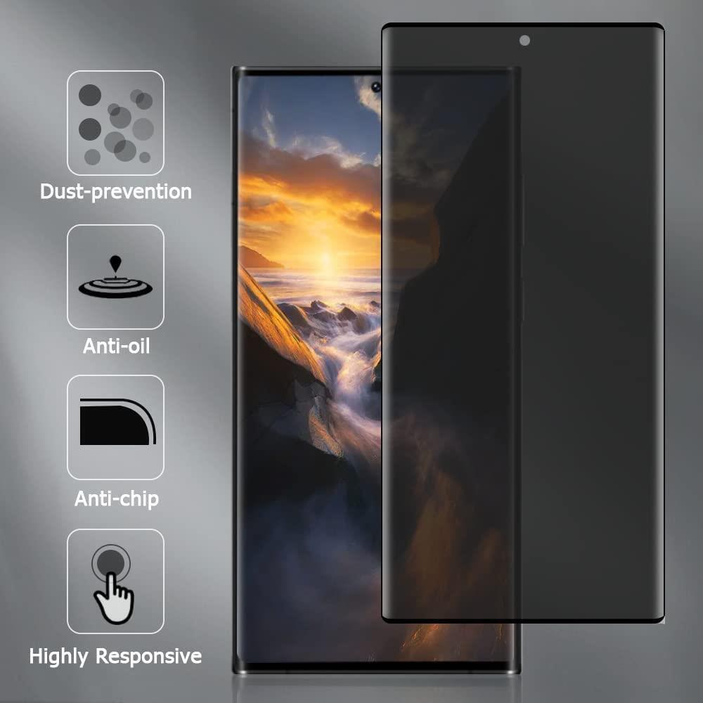 Privacy Anti-Spy Full Cover Tempered Glass Screen Protector for Samsung Galaxy S21 Plus (Black) image