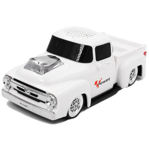 Pickup Truck Design Portable Wireless Bluetooth Speaker with Radio WS538 for Universal Cell Phone And Bluetooth Device (White) image