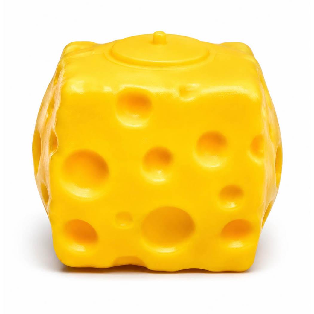 Swiss Cheese Block Sensory Squishy Toy – Yellow – 12 Pcs Wholesale Box image
