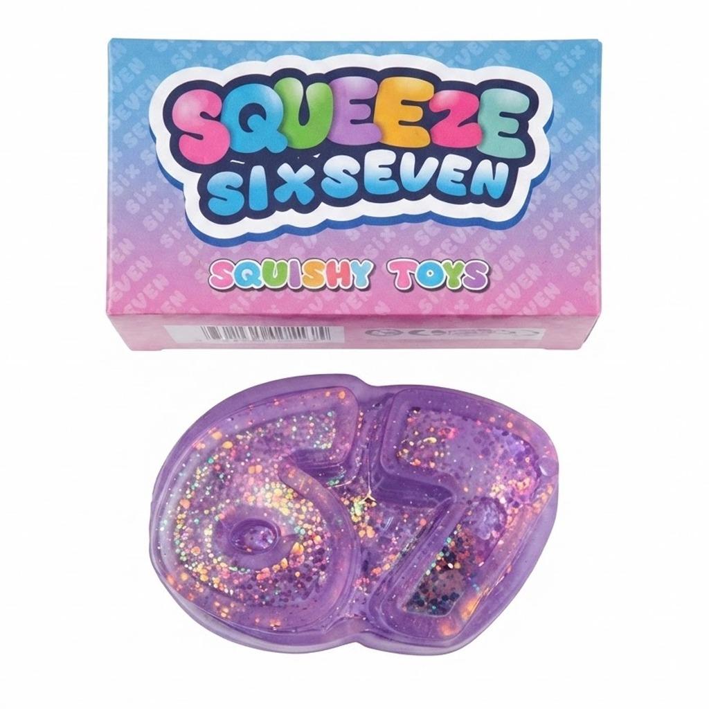 Squeeze Six Seven Squishy Toy – Blue and Purple – 12 PCS Wholesale Box image
