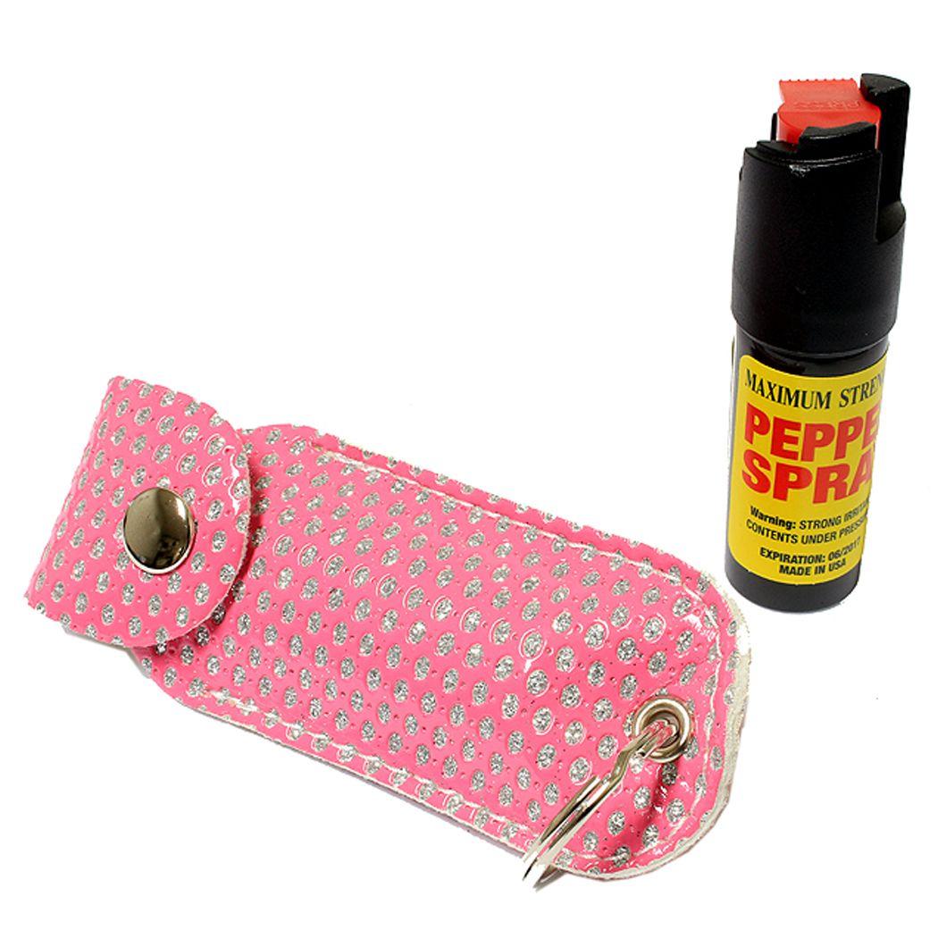 1/2 Oz Pepper Spray W/ Pink Case Key Chain image