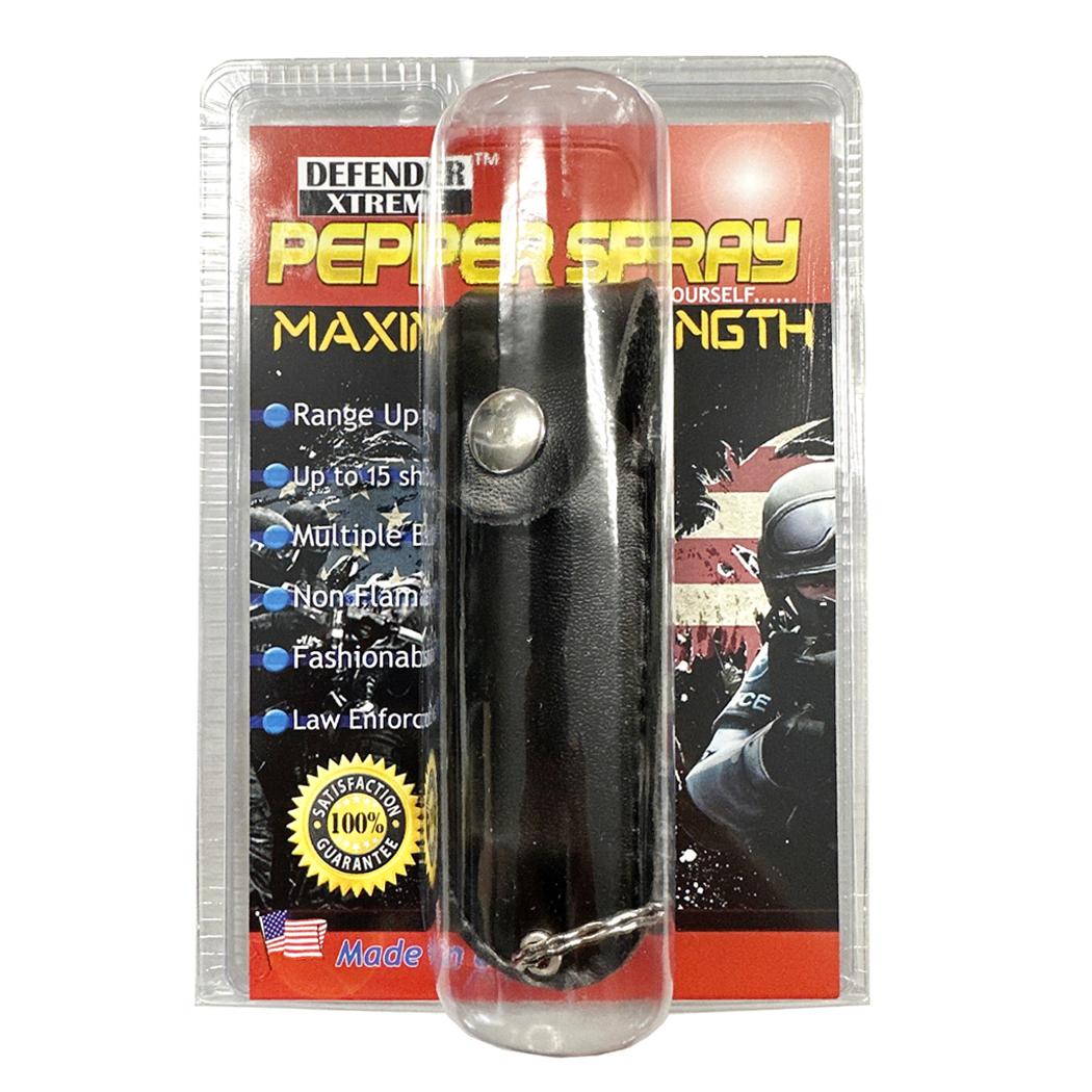 Defender-Xtreme Pepper Spray 1/2 Oz For Self Defense W/ Black Sheath Key Chain image