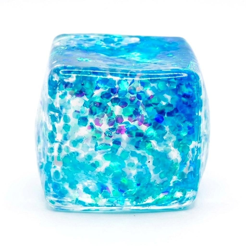 Glitter Cube Pinch Family Stress Relief Toy – Assorted –12 Pcs Piece Wholesale Box image