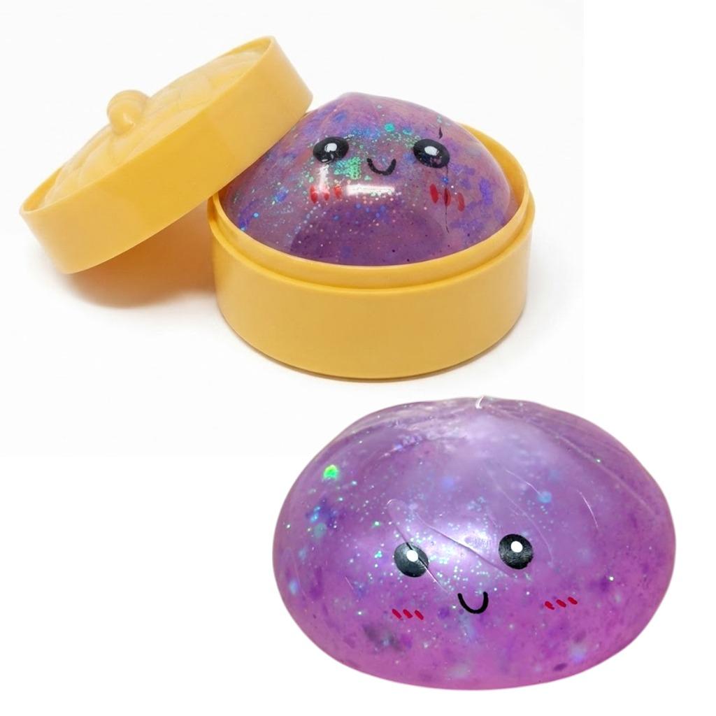 Led Purple Rainbow Squishy Dumpling - 12 PCS Wholesale Box image