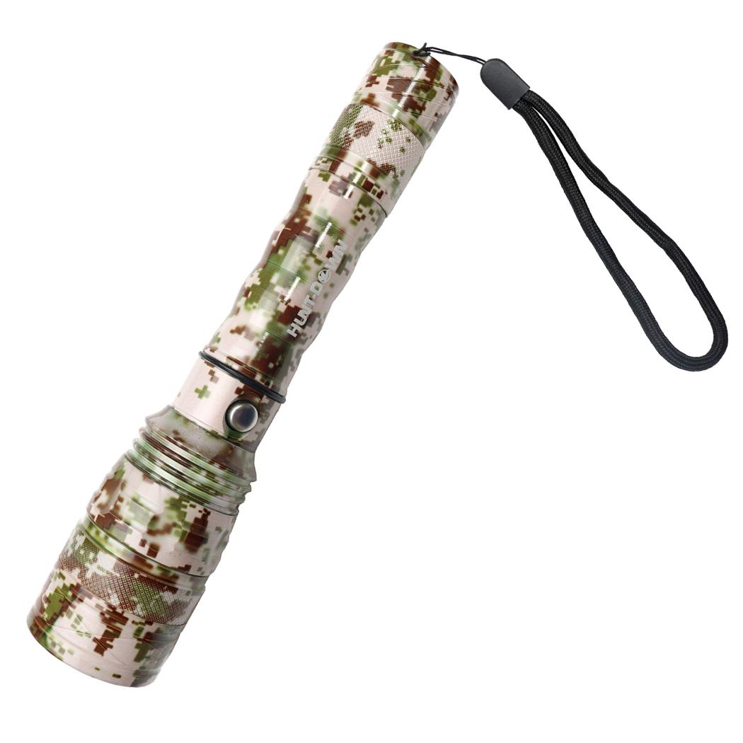 Hunt-Down Digital Color High Powered 1000 Lumens Self-Defence Aluminum Body Flashlight image