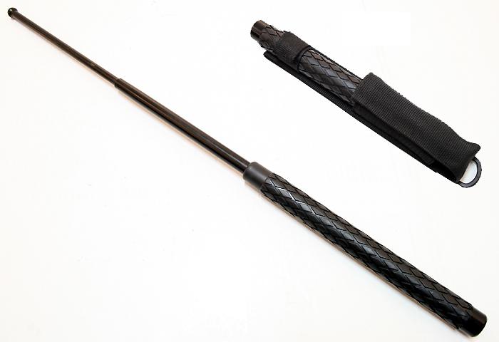28.5" Solid Steel Wholesale Batons With Sheath Diamond Grip
