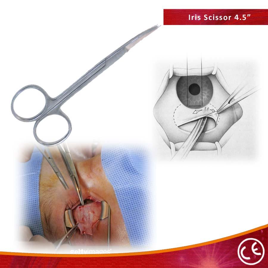 4.5 Inch Iris Scissors Curved Tip Stainless Steel image
