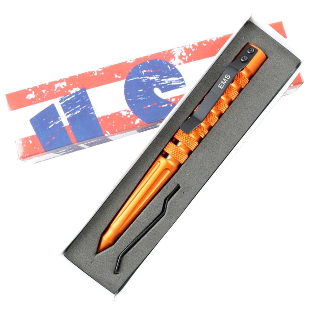 Hunt-Down New Powerful 6 Inch Orange EMS Survival Tactical Pen For Self Defence