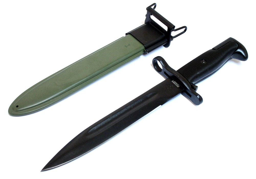 Hunt-Down 12 Inch Black M1 1943 OL US Rifle Bayonet with Green Sheath image