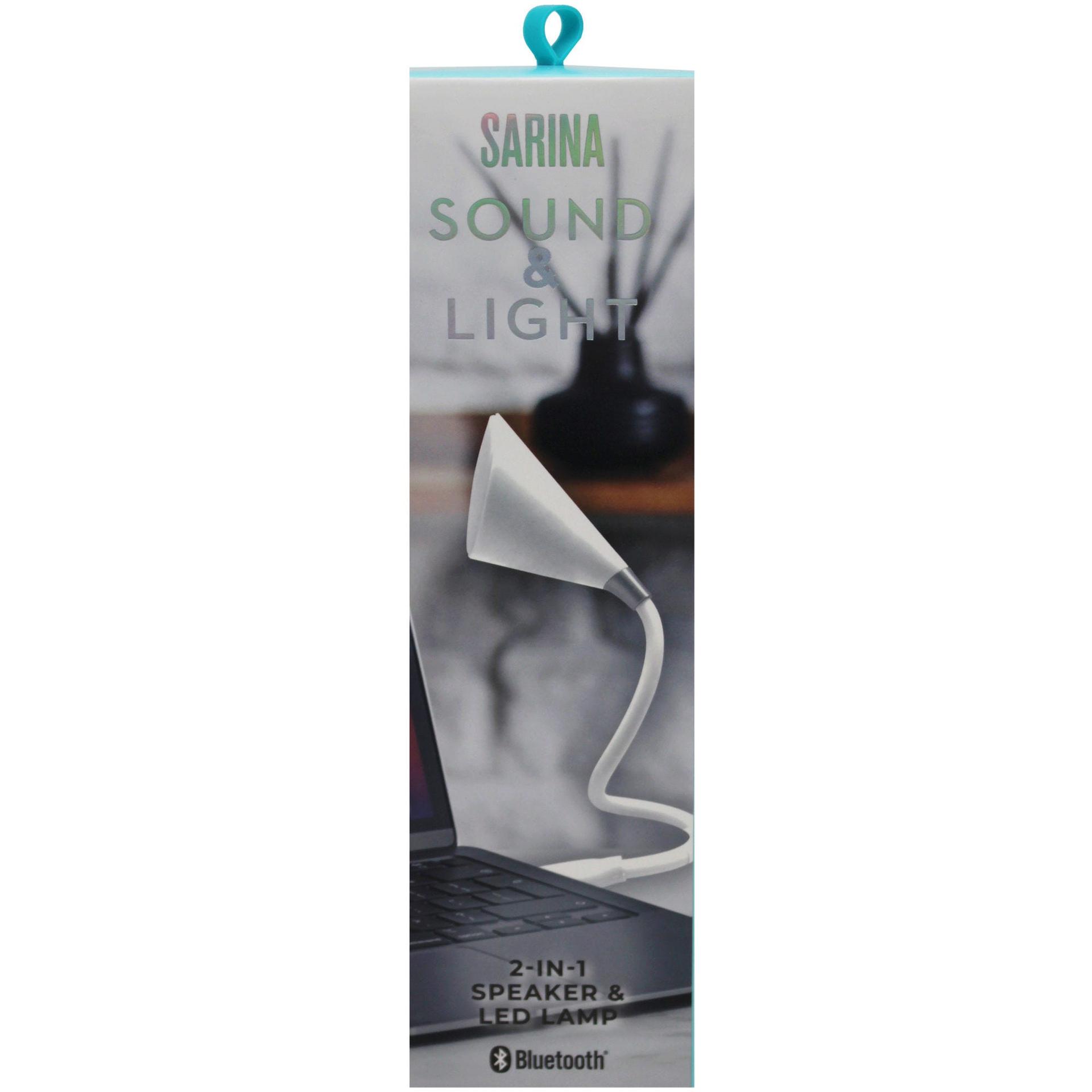 Sarina White USB Powered Flexible Lamp with Built In Speaker image