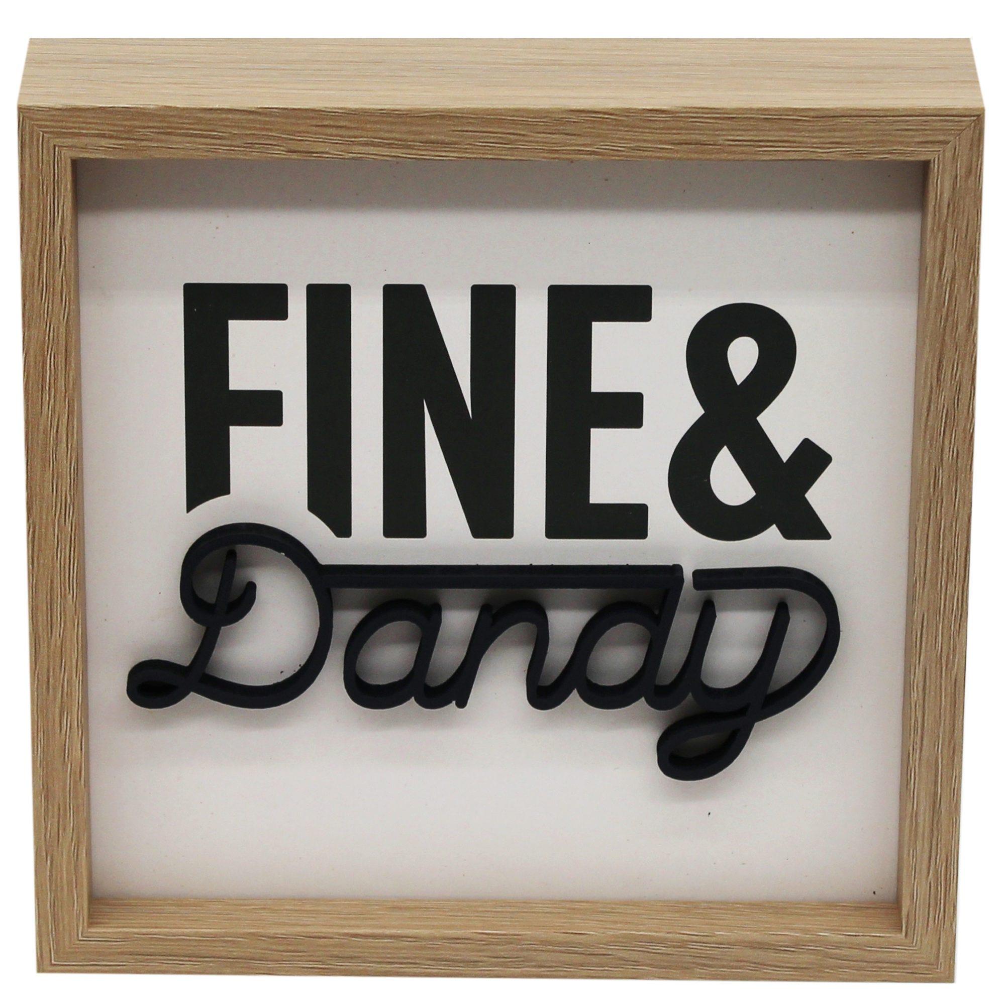 6"x 6" MDF Fine & Dandy Caption Box Decor