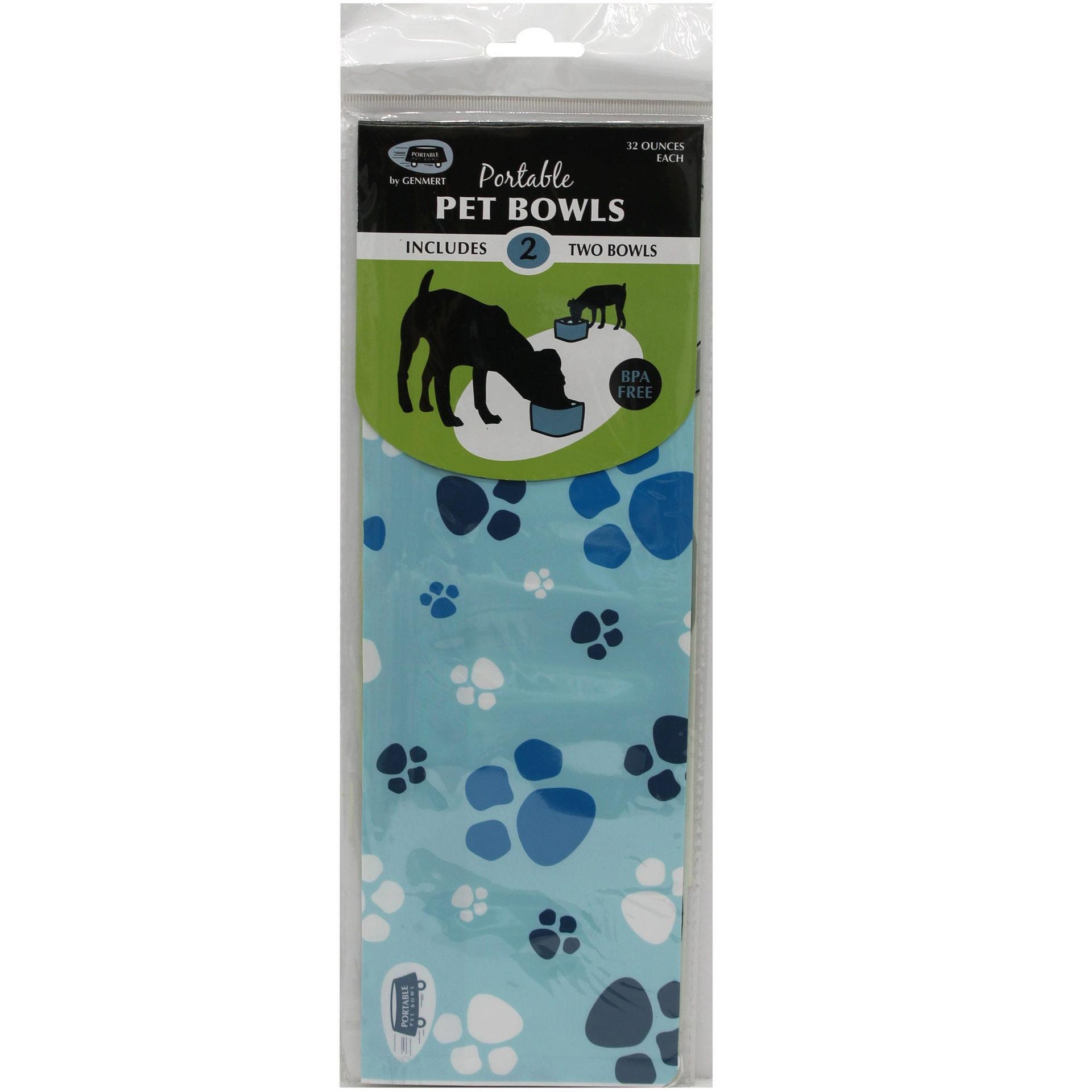 32oz Portable Pet Bowl Set of 2 in Assorted Prints image