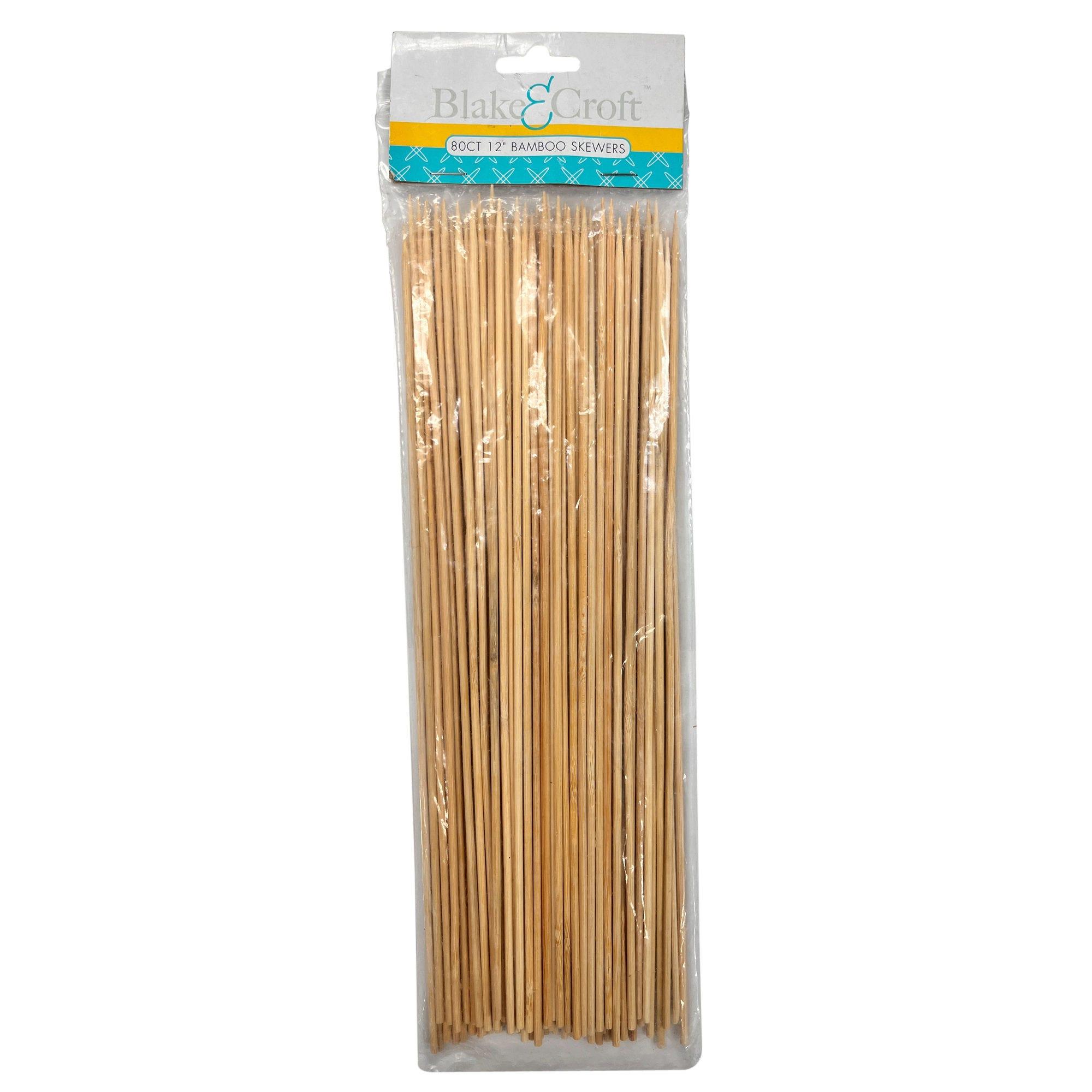 80 Count 12" Bamboo Skewers in Zip Storage Bag image
