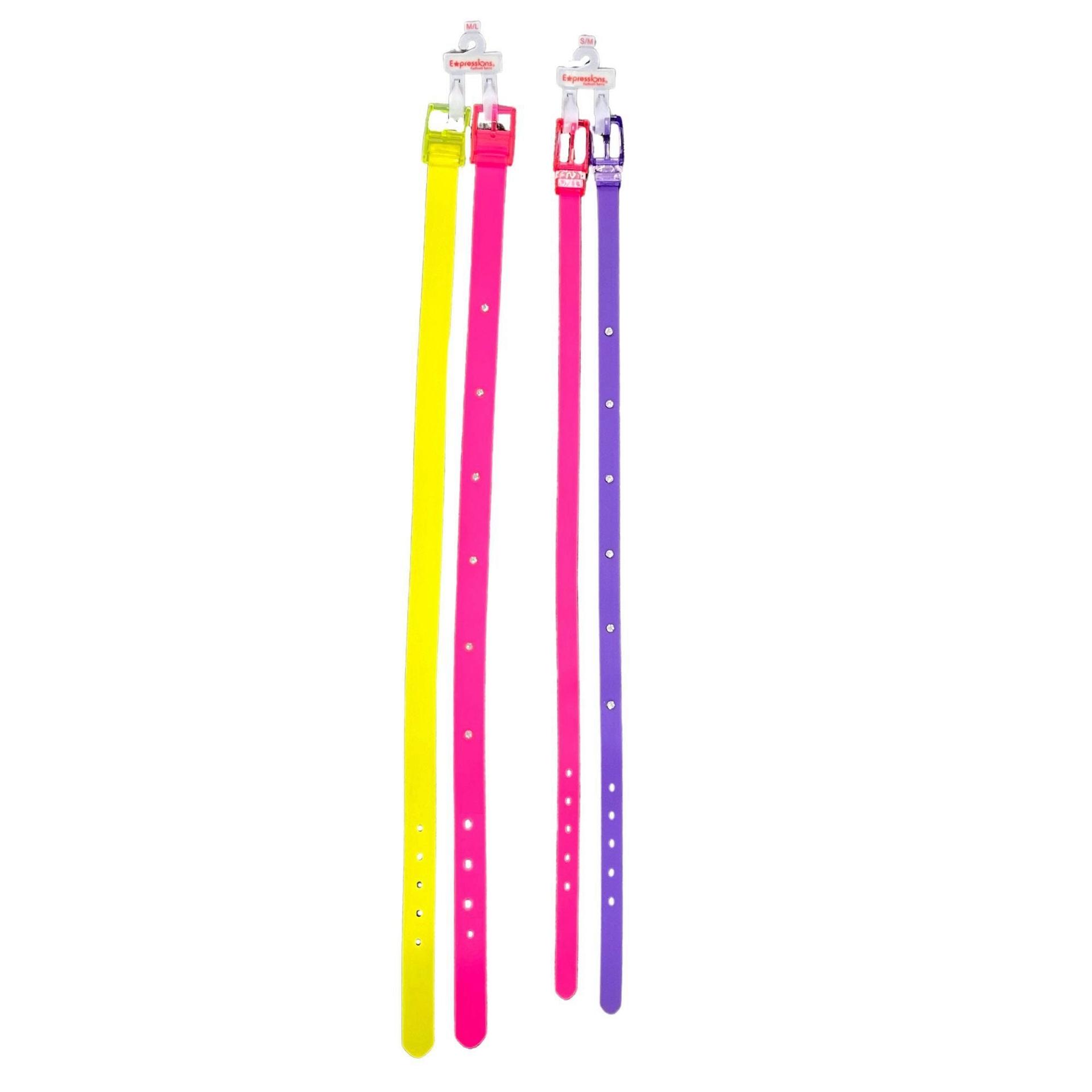Expresisons Kids 2 Piece Silicone Belts Set in Assorted Neon Colors image
