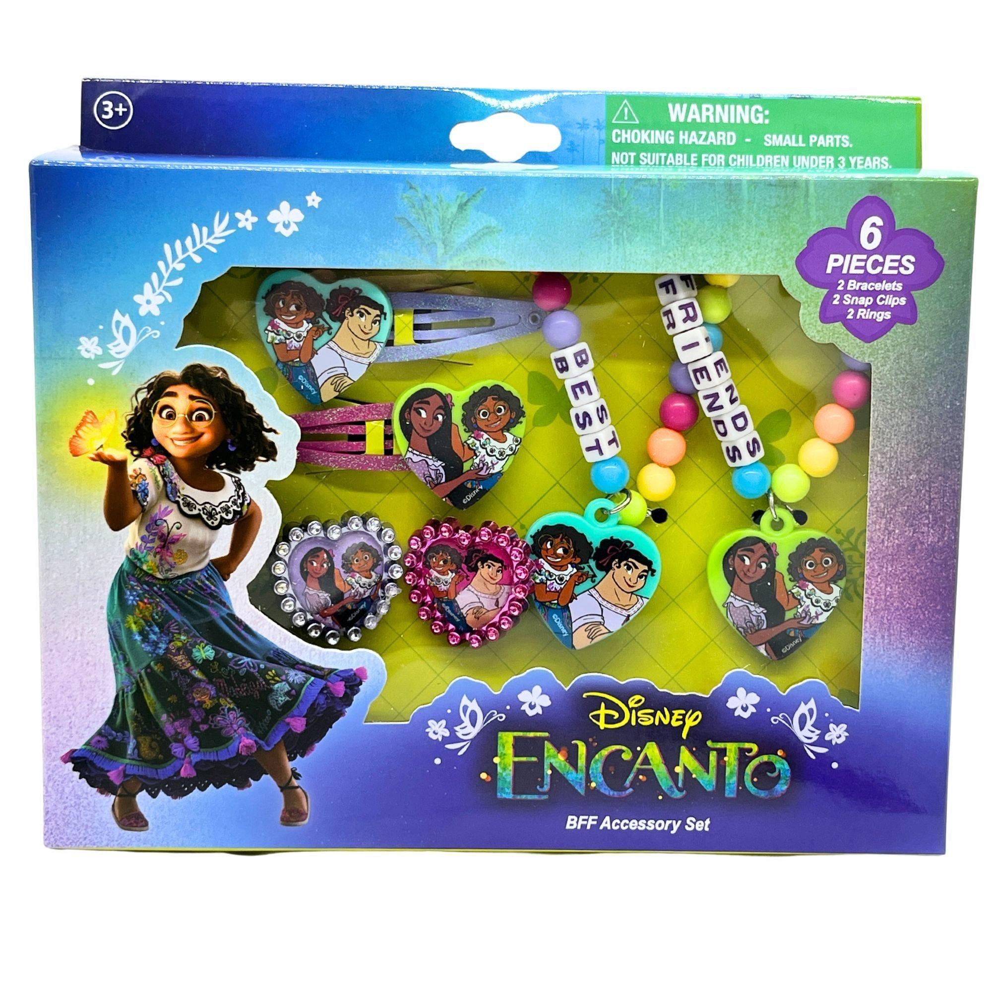 Encanto 6 Piece Jewelry Box Set with Bracelets Rings and Snap Hair Clips image