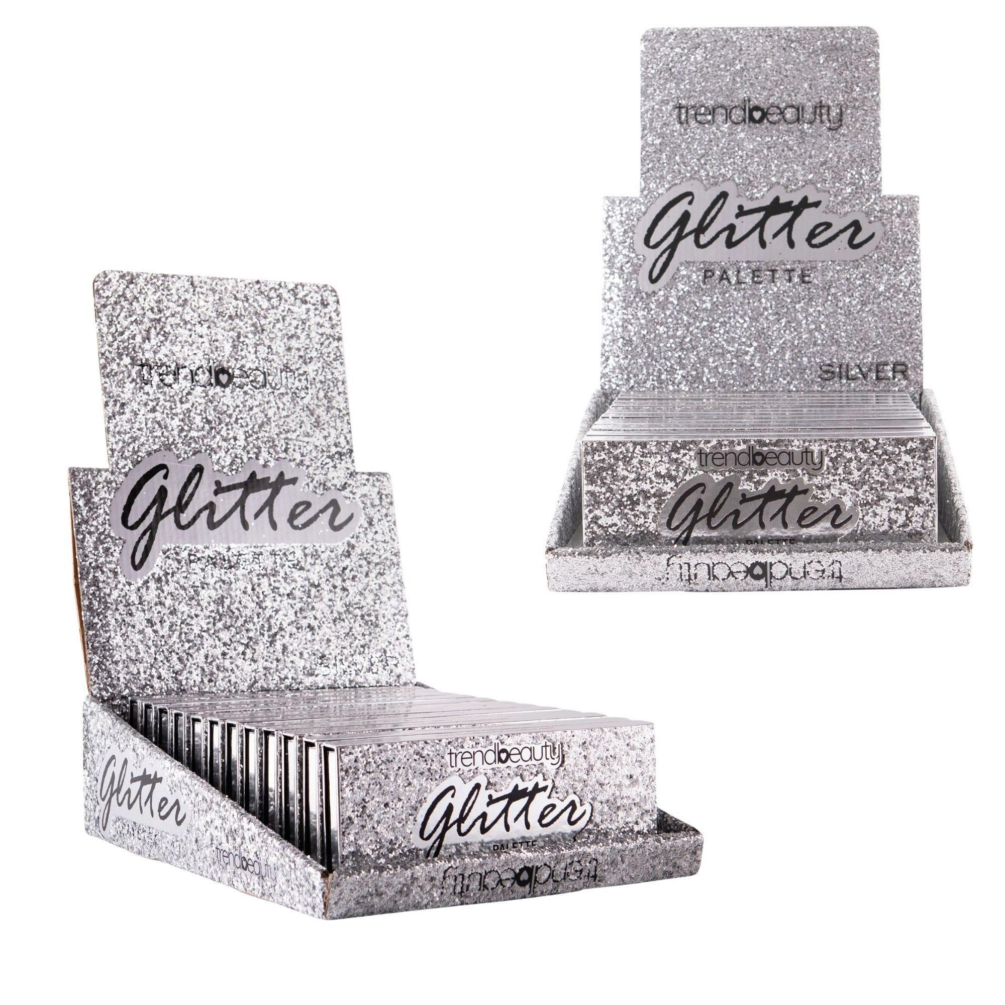 Silver Glitter 10 Color Eyeshadow Palette in Countertop Display image