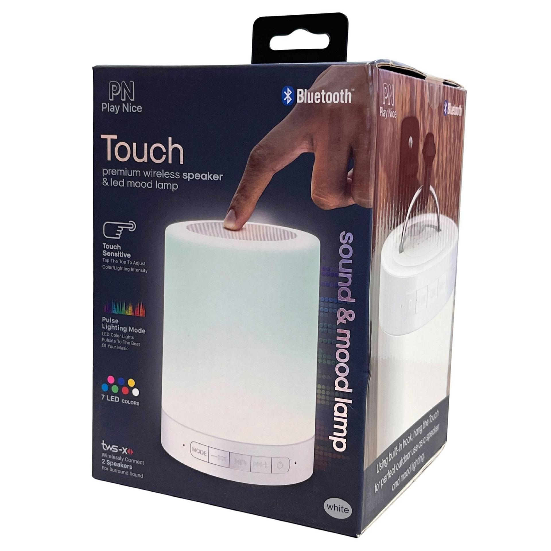 Play Nice Multi-Color Touch Lamp Blueotooth Speaker in White image
