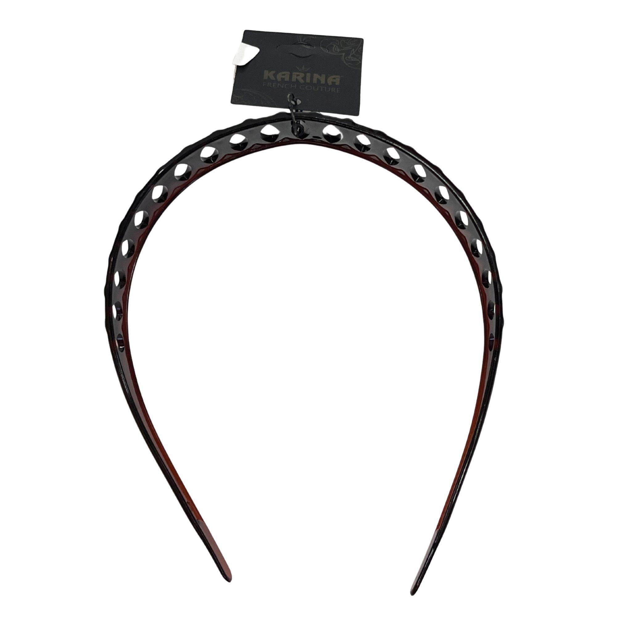 Karina Couture Tortoiseshell Style Plastic Headband with Vented Cutout Design image