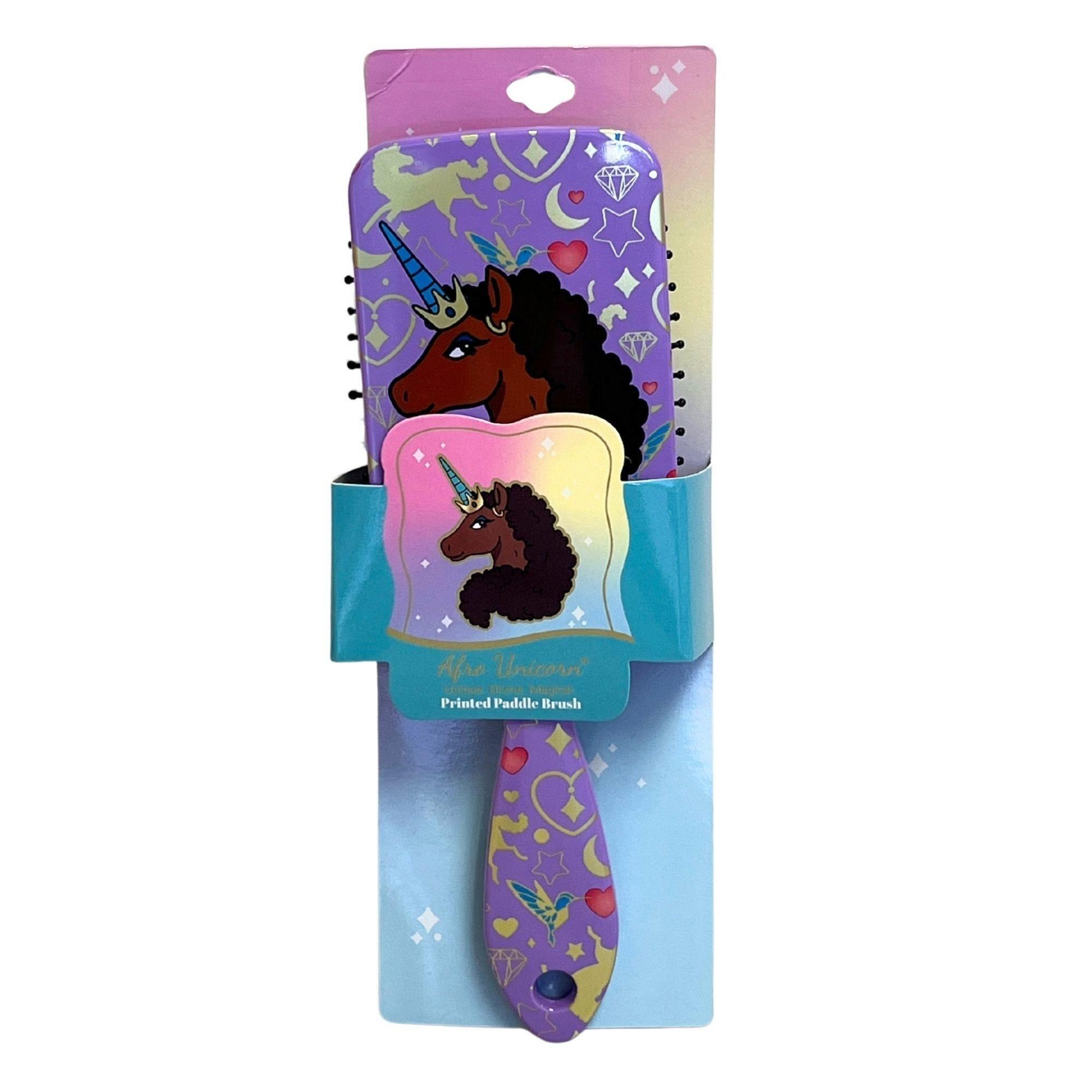 Unicorn Print Paddle Cushion Brush image