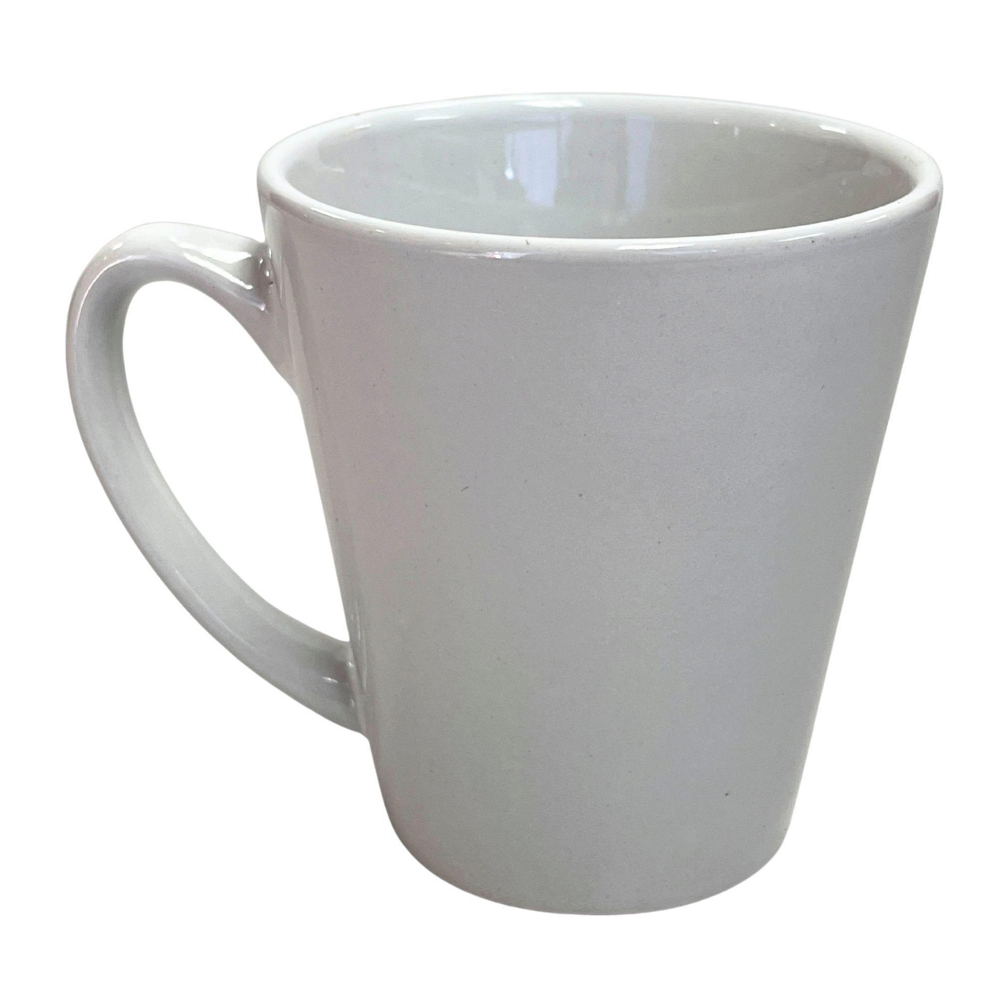 12oz Small White Ceramic Cafe Mug image