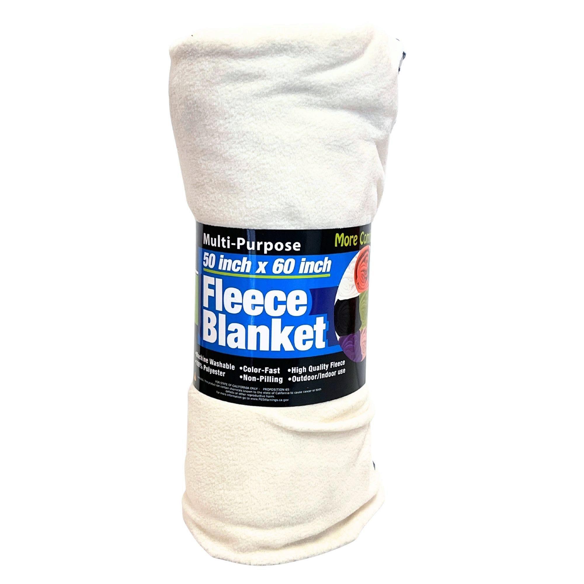 Multi Purpose 50" x 60" Fleece Blanket in Assorted Solid Colors image