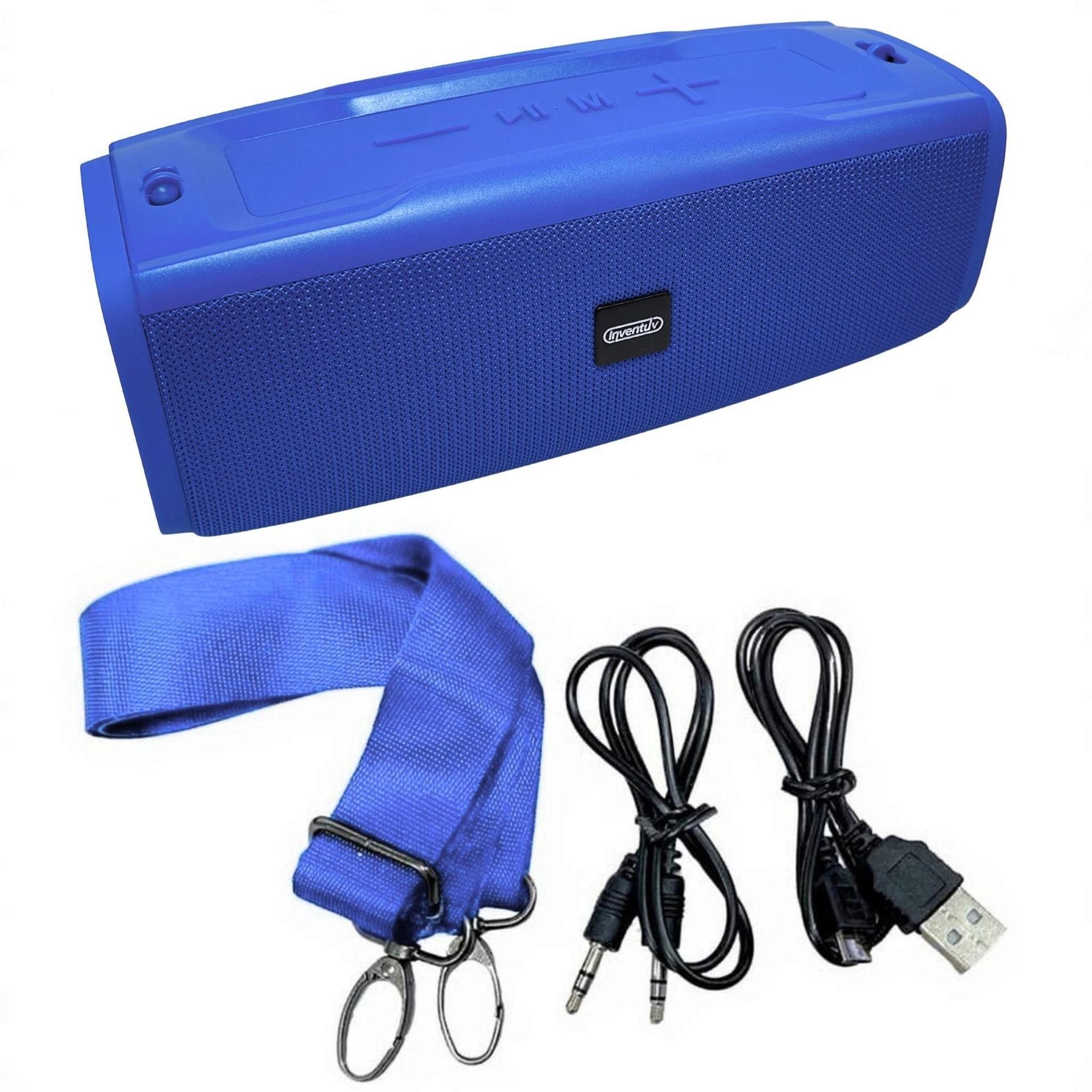 Zoom Wireless Bluetooth Portable Speaker with Carrying Strap in Blue image