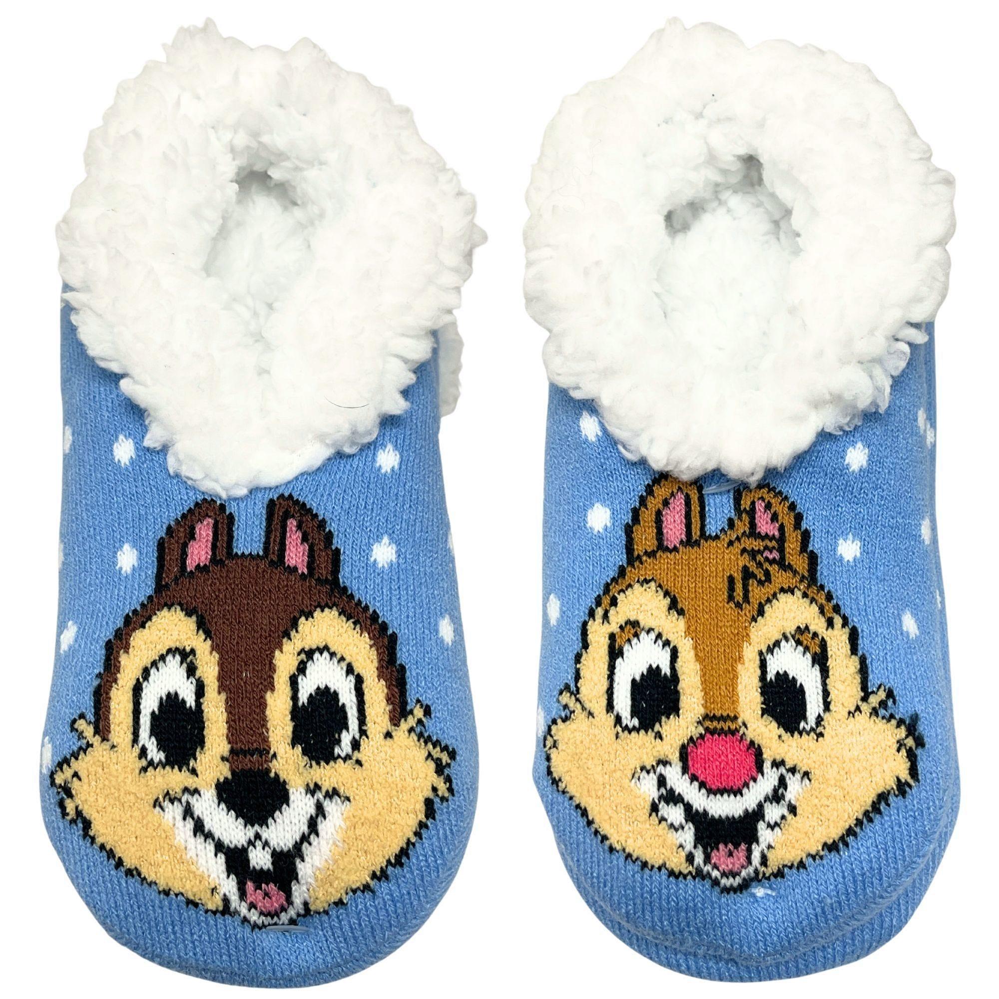 Fuzzy Babba 1 Pack Ladies Chip and Dale Teddy Fur Slippers in Size 4-10 image