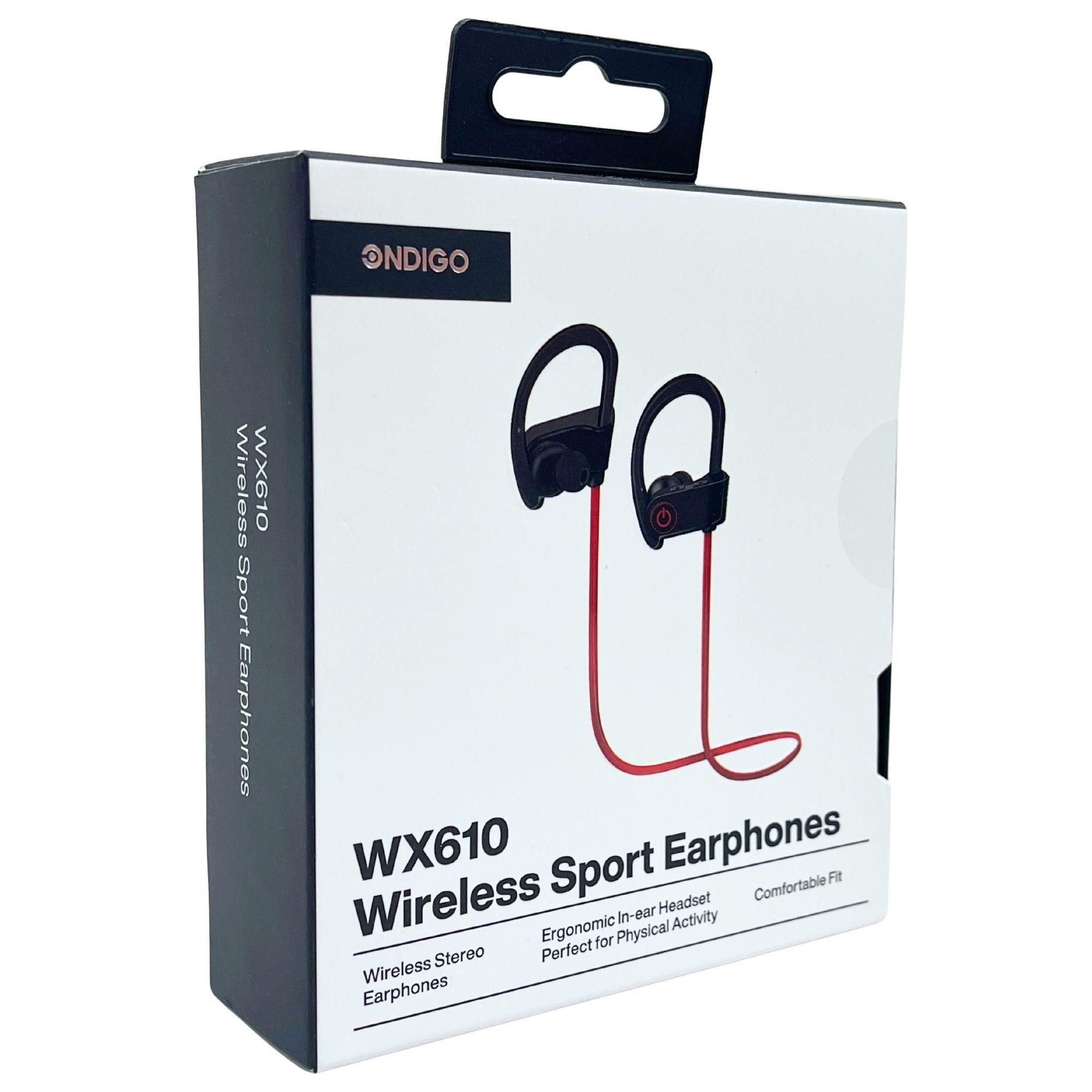 Ondigo WX610 Wireless Sport Bluetooth Earphones in Black and Red image