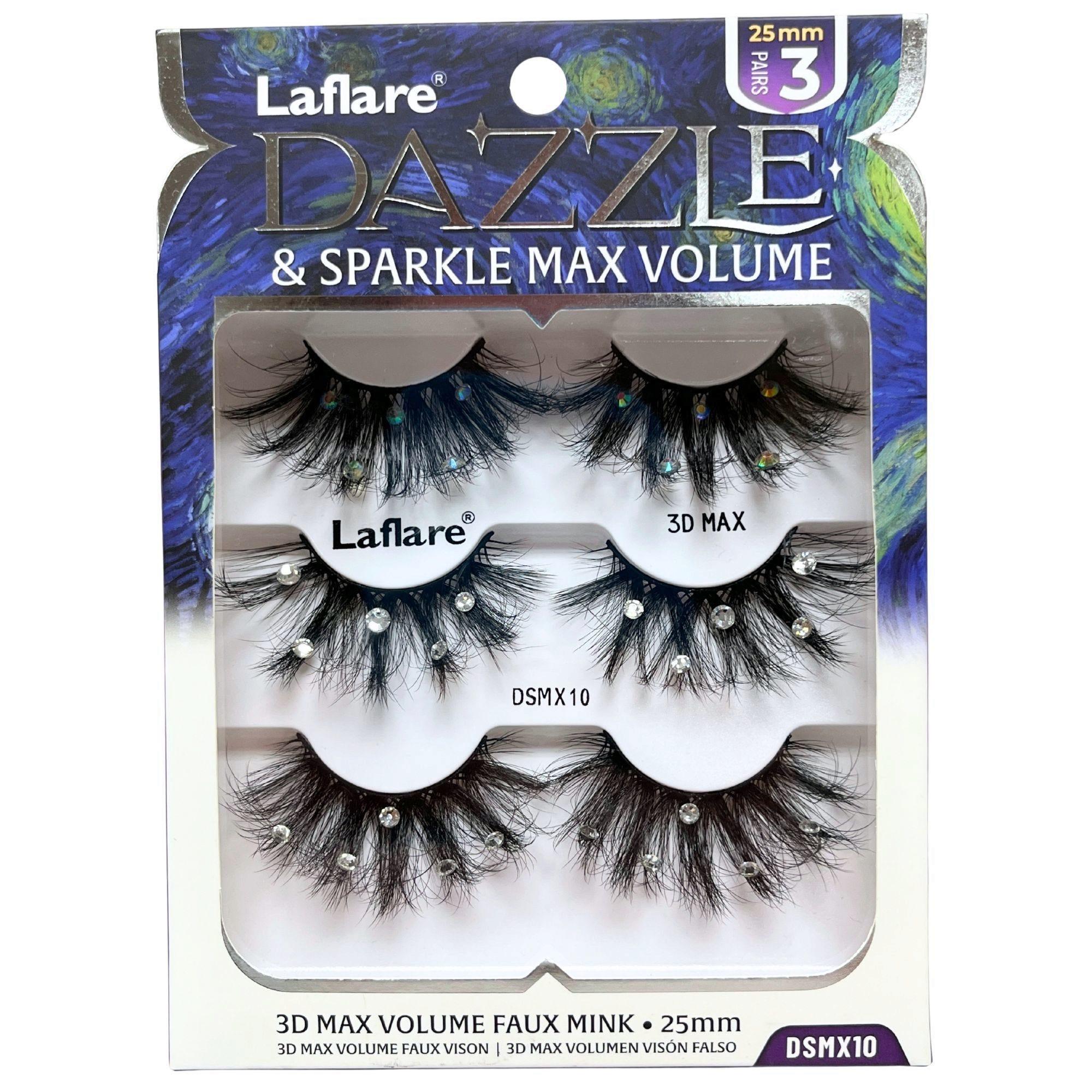 LaFlare Dazzle & Sparkle 3D Wispy Gem Enhanced 3 Pack Lashes image