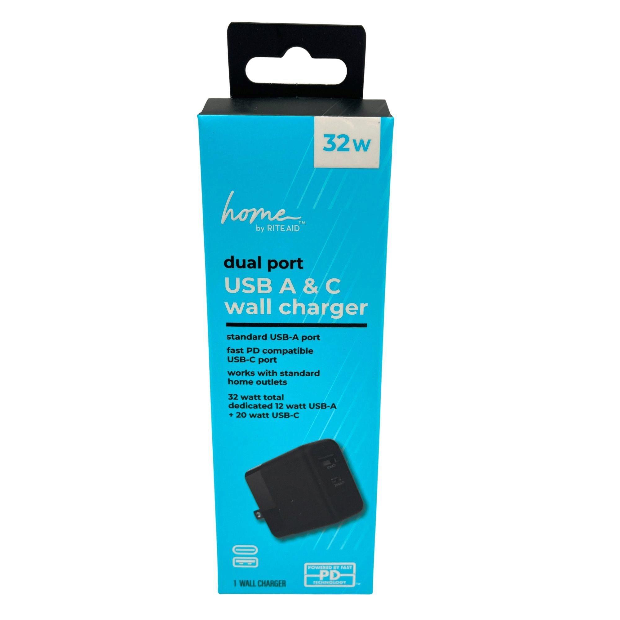 Home By Rite Aid Dual Port USB A&C Wall Charger image