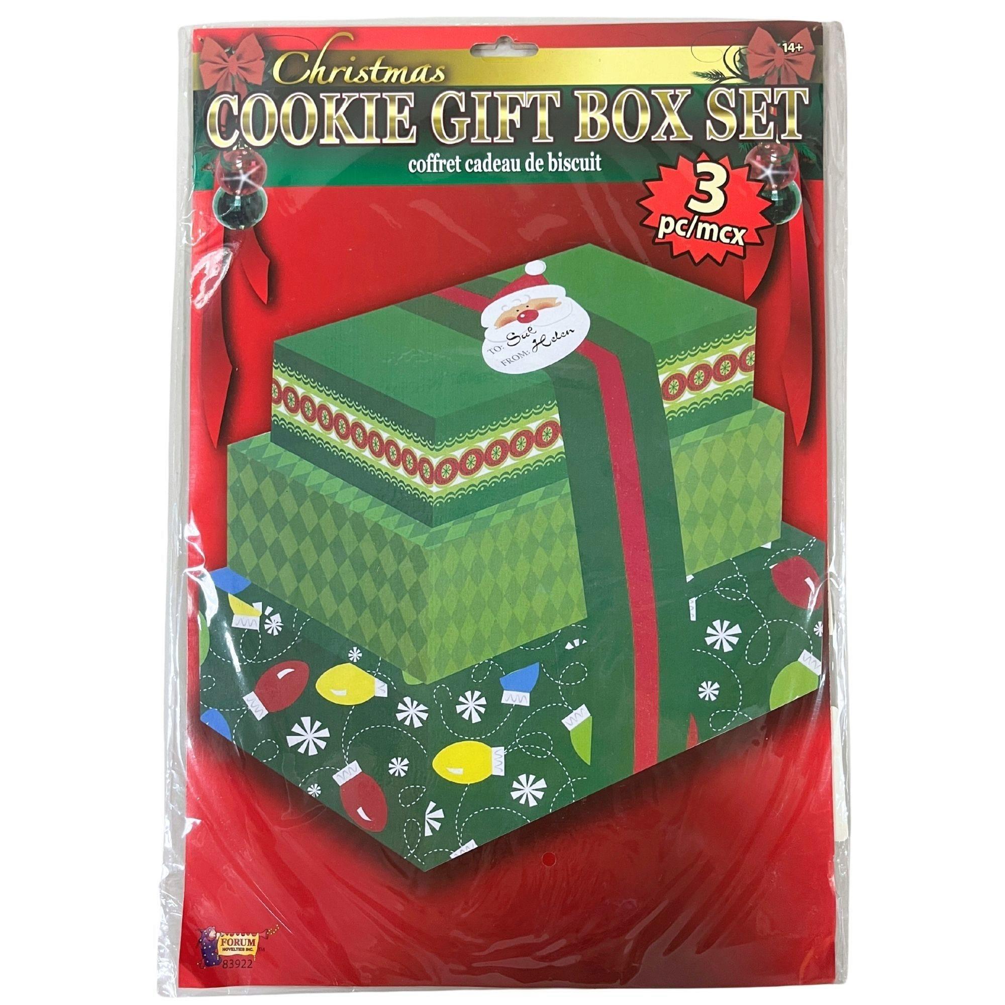 3 Pack Holiday Themed Cookie Gift Boxes image
