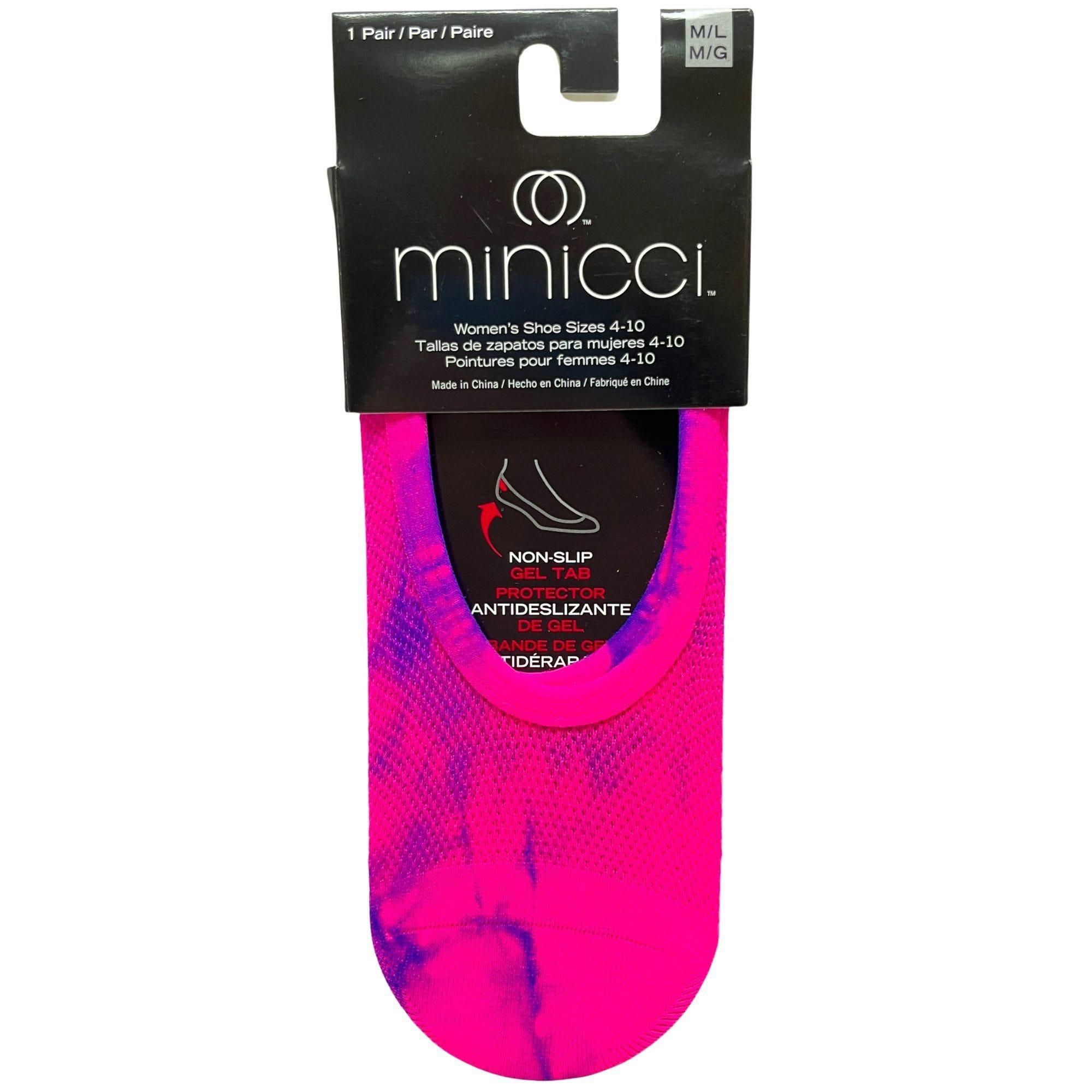 Minicci 1 Pack Pink and Purple Tie Dye Liner Socks Size M/L 4-10 image